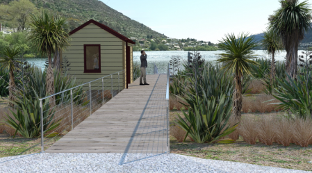 day render towards the lake