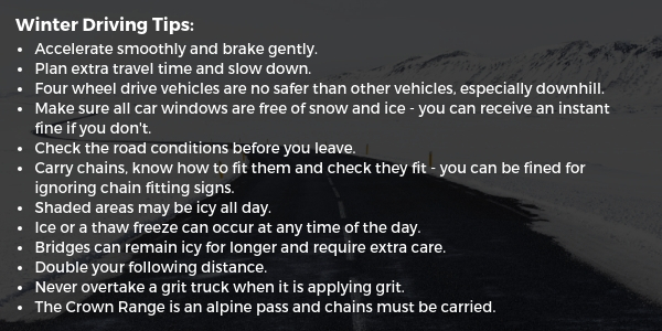 Winter Driving Tips Graphic